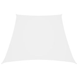 vidaXL Solseil oxfordstoff trapesformet 3/5x4 m hvit