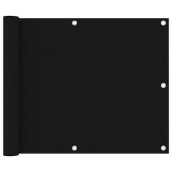 vidaXL Balkongskjerm svart 75x400 cm oxfordstoff