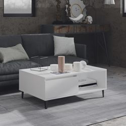 vidaXL Soffbord vit 90x60x35 cm spånskiva