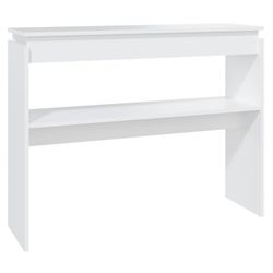 vidaXL konsolbord 102x30x80 cm spånplade hvid