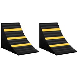 vidaXL Hjulstopp 2 st 29x16x19 cm gummi
