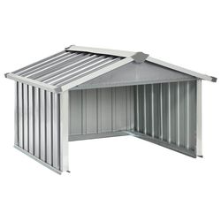vidaXL Skjul för robotgräsklippare 92x97x63 cm galvaniserat stål grå