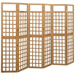 vidaXL Romdeler/espalier 6 paneler heltre gran 242,5x180 cm