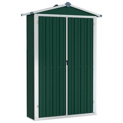 vidaXL haveskur 116x45x175 cm galvaniseret stål grøn
