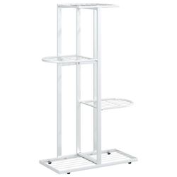 vidaXL Växtställ med 4 hyllor 43x22x76 cm vit metall
