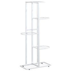 vidaXL Blomsterstativ 5 etasjer 43x22x98 cm hvit metall