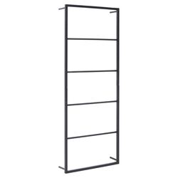 vidaXL Handdukshängare svart 45x10x115 cm stål