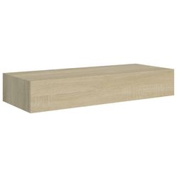 vidaXL Väggmonterad låda ek 60x23,5x10 cm MDF