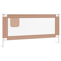 vidaXL Sengehest småbarn gråbrun 180x25 cm stoff