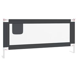 vidaXL Sengehest småbarn mørkegrå 200x25 cm stoff