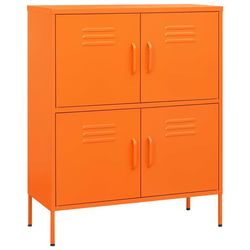 vidaXL Förvaringsskåp orange 80x35x101,5 cm stål