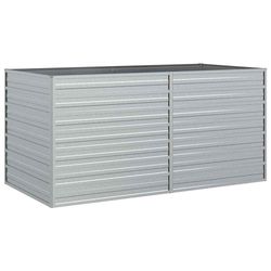 vidaXL højbed 160x80x77 cm galvaniseret stål sølvfarvet