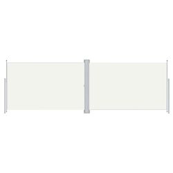 vidaXL Uttrekkbar sidemarkise 200x600 cm kremhvit