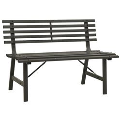 vidaXL Hagebenk 110 cm stål svart