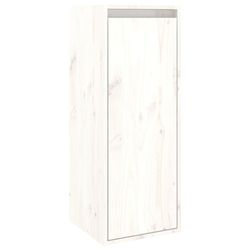 vidaXL Väggskåp vit 30x30x80 cm massiv furu