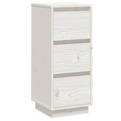 vidaXL Byrå vit 32x34x75 cm massiv furu