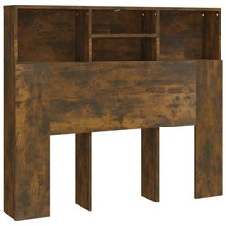 vidaXL Sengegavlskap røkt eik 120x19x103,5 cm