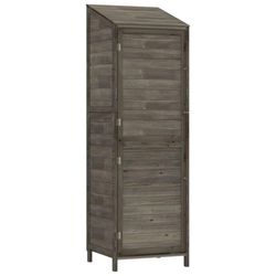 vidaXL Trädgårdsbod antracit 55x52x174,5 cm massivt granträ