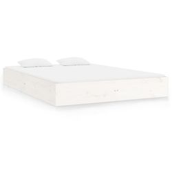vidaXL Sengeramme hvit heltre 120x200 cm