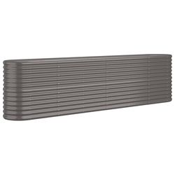 vidaXL Høybed galvanisert stål 260x40x68 cm grå