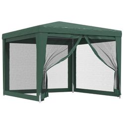 vidaXL Festtelt med 4 sidevegger av netting grønn 3x3 m HDPE