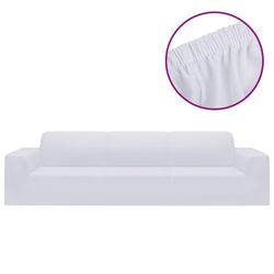 vidaXL 4-seters sofaovertrekk polyester hvit