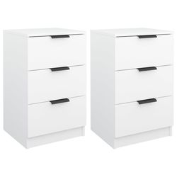 vidaXL Nattbord 2 stk hvit 40x36x65 cm