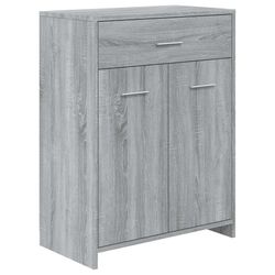 vidaXL Baderomsskap grå sonoma eik 60x33x80 cm konstruert tre