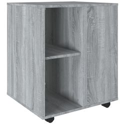 vidaXL Rulleskap grå sonoma 60x53x72 cm konstruert tre
