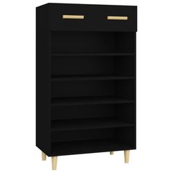 vidaXL Skoskap svart 60x35x105 cm konstruert tre