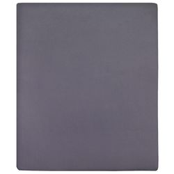 vidaXL Jerseylaken 2 stk antrasitt 160x200 cm bomull