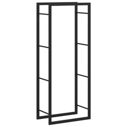 vidaXL Vedställ matt svart 50x28x132 cm stål