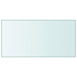 vidaXL Bordsskiva genomskinlig 50x100 cm härdat glas