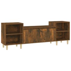 vidaXL TV-benk røkt eik 160x35x55 cm konstruert tre
