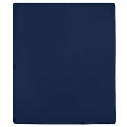 vidaXL Jerseylaken marineblå 90x200 cm bomull