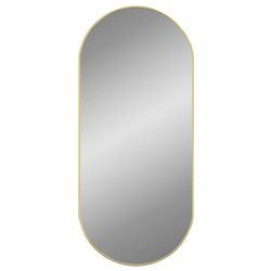vidaXL Veggspeil gull 100x45 cm oval
