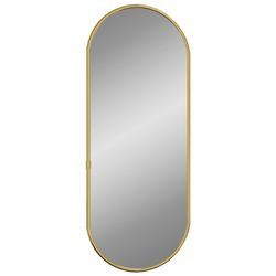vidaXL Veggspeil gull 60x25 cm oval