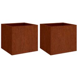 vidaXL Plantekasser 2 stk 32x30x29 cm cortenstål
