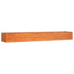 vidaXL højbed 400x80x45 cm cortenstål rustfarvet