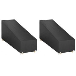 vidaXL overtræk til liggestole 2 stk. 200x65x35/60 cm polyethylen