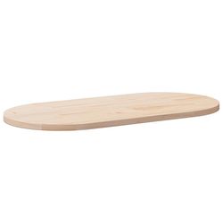 vidaXL Bordplate 100x50x2,5 cm heltre furu oval
