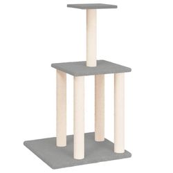 vidaXL Klösträd med sisalpelare ljusgrå 85,5 cm