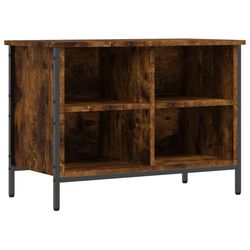vidaXL Skohylle røkt eik 69x35x50 cm konstruert tre