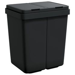 vidaXL Dubbel sophink antracit 2x25 L