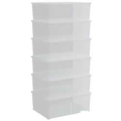 vidaXL Putekasser plast 6 stk 10 L stablebar