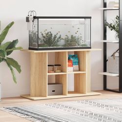 vidaXL Akvariebänk sonoma-ek 100x40x60 cm konstruerat trä
