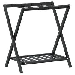 vidaXL Bagasjestativ svart 68x38x58 cm bambus