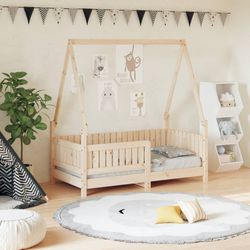 vidaXL Barnesengeramme 70x140 cm heltre furu