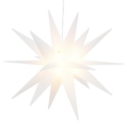 vidaXL Stjärna med LED-belysning vikbar vit 57 cm