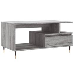 vidaXL Salongbord grå sonoma 90x49x45 cm konstruert tre